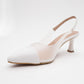 Moore - White Transparent Open Back Pointed Toe High Heel Shoe (Women)