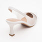 Moore - White Transparent Open Back Pointed Toe High Heel Shoe (Women)