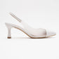 Moore - White Transparent Open Back Pointed Toe High Heel Shoe (Women)