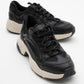 Letty - Black Printed Mesh Sneakers (Women)