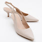 Value - Beige Patterned Heeled Shoe (Women)