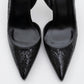 Twine - Black Patterned Heeled Shoe (Women)