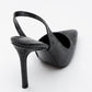 Twine - Black Patterned Heeled Shoe (Women)