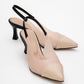 Moore - Nude/Black Transparent Open-Back Pointed Toe High Heel (Women)