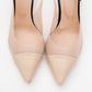 Moore - Nude/Black Transparent Open-Back Pointed Toe High Heel (Women)