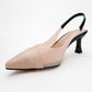 Moore - Nude/Black Transparent Open-Back Pointed Toe High Heel (Women)