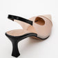 Moore - Nude/Black Transparent Open-Back Pointed Toe High Heel (Women)