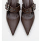 Nepido - Cognac Pointed Toe Backless Block Heel Shoe (Women)
