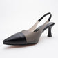 Moore - Black Transparent Open Back Pointed Toe Pump (Women)