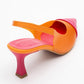 Moore - Orange-Fuchsia Transparent Open Back Pointed Toe Pump (Women)