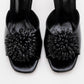 Shana Black Floral Stiletto Heel Mule (Woman)