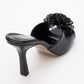 Shana Black Floral Stiletto Heel Mule (Woman)