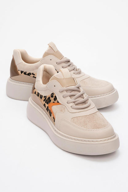 Ida Platform Sneaker Beige