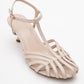 Felip - Off-White Strappy Low Heel Sandal (Women)