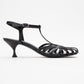 Felip - Black Strappy Low Heel Sandal (Women)