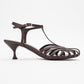 Felip - Brown Strappy Low Heel Sandal (Women)