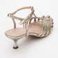 Felip - Gold Patterned Strappy Low Heel Sandal (Women)