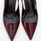 Arty - Burgundy Patent Pointed Toe Slingback Stiletto (Women)