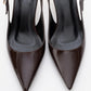 Arty - Brown Patent Pointed Toe Slingback Stiletto (Women)