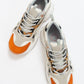 Loretta - White Orange Platform Sneakers