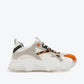 Loretta - White Orange Platform Sneakers
