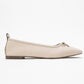 Sosa - Light Beige Leather Ballet Flats (Women)