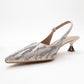 Ushes - Beige Short Heel Dress Shoe (Women)