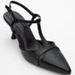 Abelia - Black Slim Heel Pump (Women)