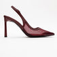 Venas - Burgundy Mesh High Heel Shoe (Women)