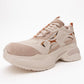 Marron - Beige Patterned Sneaker (Women)