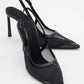 Venas - Black Mesh Slingback Stiletto (Women)