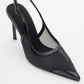Venas - Black Mesh Slingback Stiletto (Women)