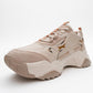 Melina - Beige Patterned Sneaker (Women)