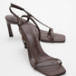 Melby - Brown Heeled Sandal (Women)