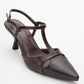Abelia - Brown Stiletto Heel Shoe (Women)