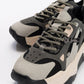 Loretta - Black Gray Platform Sneakers