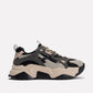 Loretta - Black Gray Platform Sneakers