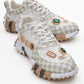 Vero - White Patterned Jeweled Sneaker (Women)