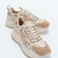 Loretta - Beige Platform Sneakers