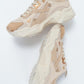 Loretta - Beige Platform Sneakers