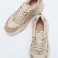 Loretta - Beige Platform Sneakers