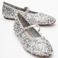 Lush - Silver Sequin Single-Strap Ballet Flat (Women)