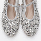 Lush - Silver Sequin Single-Strap Ballet Flat (Women)