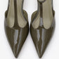 Asher - Khaki Pointed Toe Backless Short Heel Shoe (Women)
