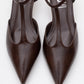 Asher - Brown Pointed Toe Backless Low Heel Pump (Women)