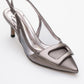 Foley - Platinum Striped Pointed Toe Backless Stiletto Pump (Women)