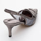 Foley - Platinum Striped Pointed Toe Backless Stiletto Pump (Women)