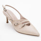 Magra Beige Cilt Pointed-Toe Slingback Stiletto (Women)