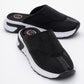 GLEA Black Mesh Rhinestone Mules (Women)