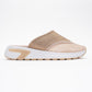GLEA Beige Mesh Rhinestone Mules (Women)